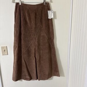 Mythology Long Brown Leather Maxi Skirt NWT Women's Size 8